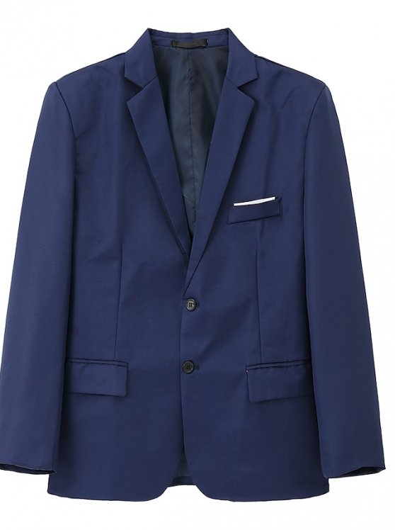 Men's Set Suits Blazer Business Formal Evening Wedding Party Top Fashion Casual Spring Fall Polyester Plain Pocket 3-Piece Single Breasted Two-button Blazer Black Burgundy Navy Blue Light Grey